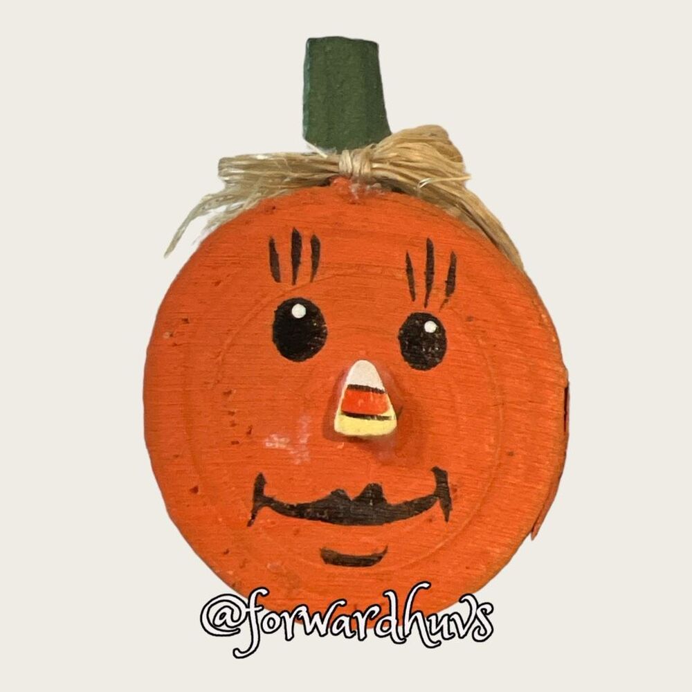 Hand Crafted - Hand Painted Pumpkin Brooch